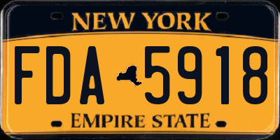 NY license plate FDA5918