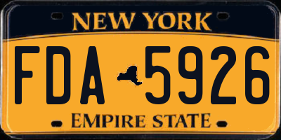 NY license plate FDA5926