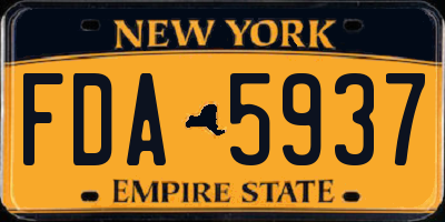 NY license plate FDA5937