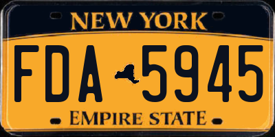 NY license plate FDA5945