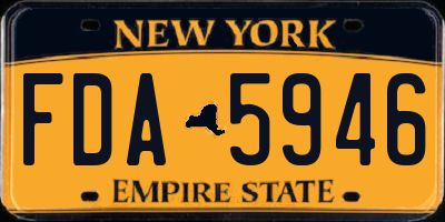 NY license plate FDA5946