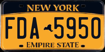 NY license plate FDA5950
