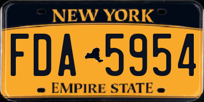NY license plate FDA5954