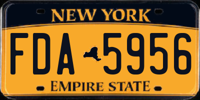 NY license plate FDA5956