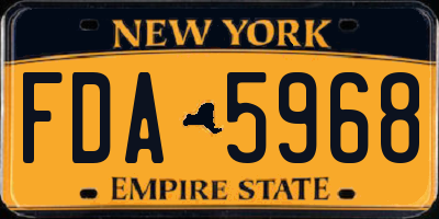 NY license plate FDA5968