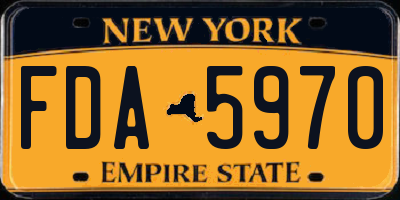 NY license plate FDA5970