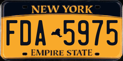 NY license plate FDA5975