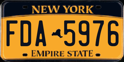NY license plate FDA5976