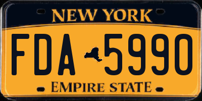 NY license plate FDA5990