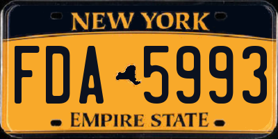 NY license plate FDA5993