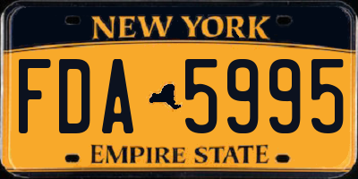 NY license plate FDA5995