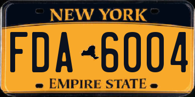 NY license plate FDA6004
