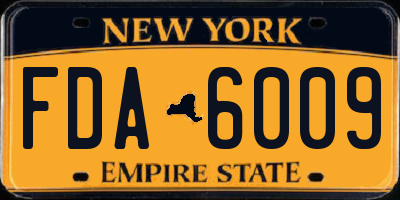 NY license plate FDA6009