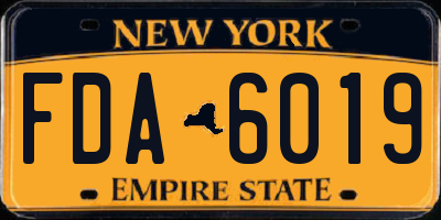 NY license plate FDA6019