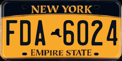 NY license plate FDA6024
