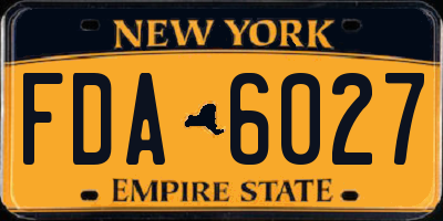 NY license plate FDA6027