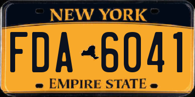 NY license plate FDA6041