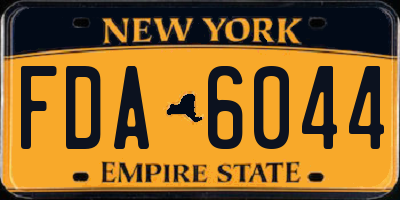 NY license plate FDA6044