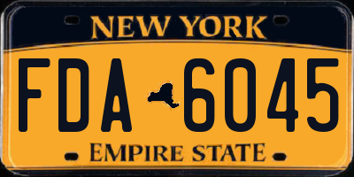 NY license plate FDA6045