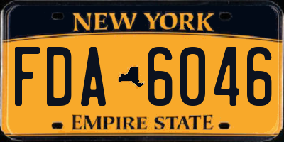 NY license plate FDA6046