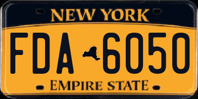 NY license plate FDA6050