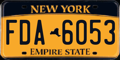 NY license plate FDA6053