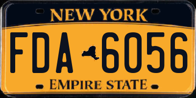 NY license plate FDA6056