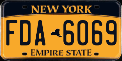 NY license plate FDA6069