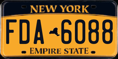 NY license plate FDA6088