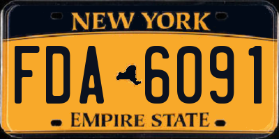 NY license plate FDA6091