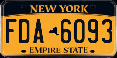 NY license plate FDA6093