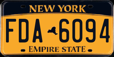 NY license plate FDA6094