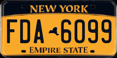 NY license plate FDA6099