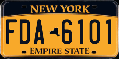 NY license plate FDA6101