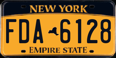 NY license plate FDA6128