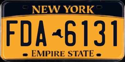 NY license plate FDA6131