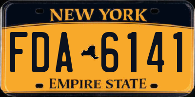 NY license plate FDA6141