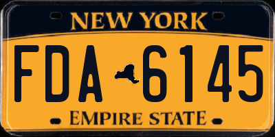 NY license plate FDA6145