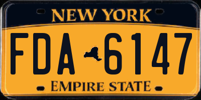 NY license plate FDA6147