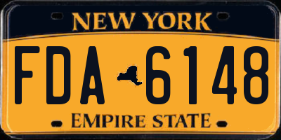 NY license plate FDA6148