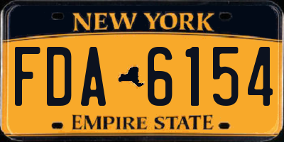 NY license plate FDA6154