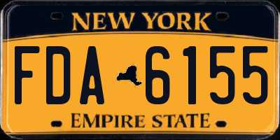 NY license plate FDA6155