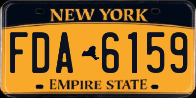 NY license plate FDA6159