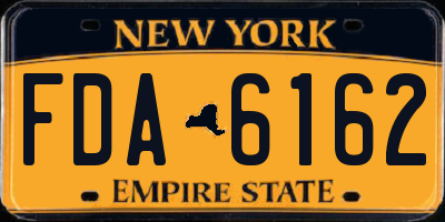 NY license plate FDA6162