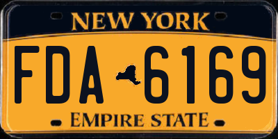 NY license plate FDA6169