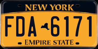 NY license plate FDA6171