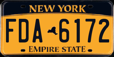 NY license plate FDA6172