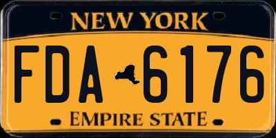 NY license plate FDA6176