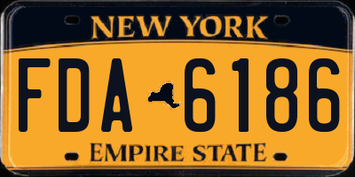 NY license plate FDA6186