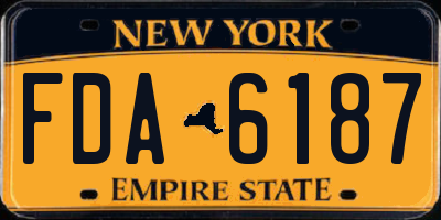 NY license plate FDA6187
